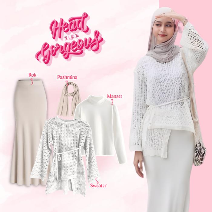 Louvee Outfit / one set remaja 4in1 /  Setelan Kekinian / outfit wanita kekinian / Outfit Pantai / S
