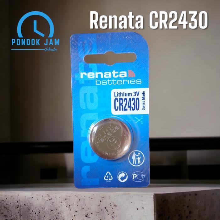 (EM) Baterai Renata CR2430 Original Lithium Coin Battery 3V Made in Swiss batre Jam