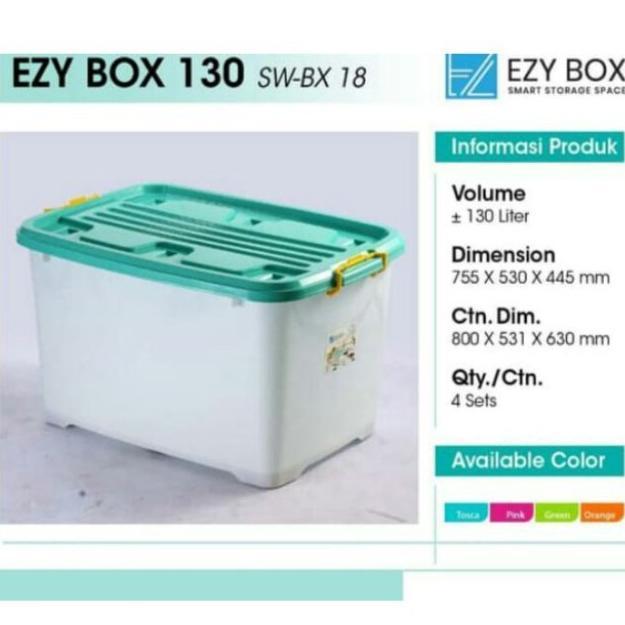 (Cooger) Container Box 150 Liter Besar Tebal Kuat Tahan Banting Ezy Box Ez-150