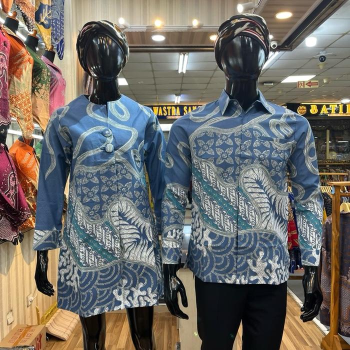 Baju Batik Kemeja Tunik Bahan Katun Prima Premium Model Tunik Dan Kemeja Jaitan Semi Jas Seragam Cou