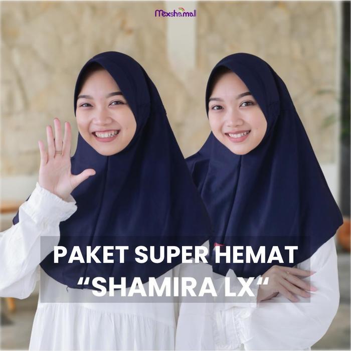 Paket Super Hemat Hijab Serut LX Kerudung Serut Bergo Wanita Daily Olahraga Jilbab Serut Tali Sekola
