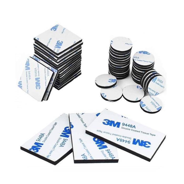 60Pcs Double Sided Foam Tape Self-Adhesive Strong Pad Mounting Tape