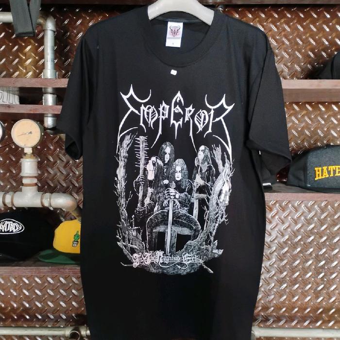 Kaos Band Metal Emperor Hitam untuk Pria dan Wanita dengan Grafik Menarik dan Nyaman utk dipakai har