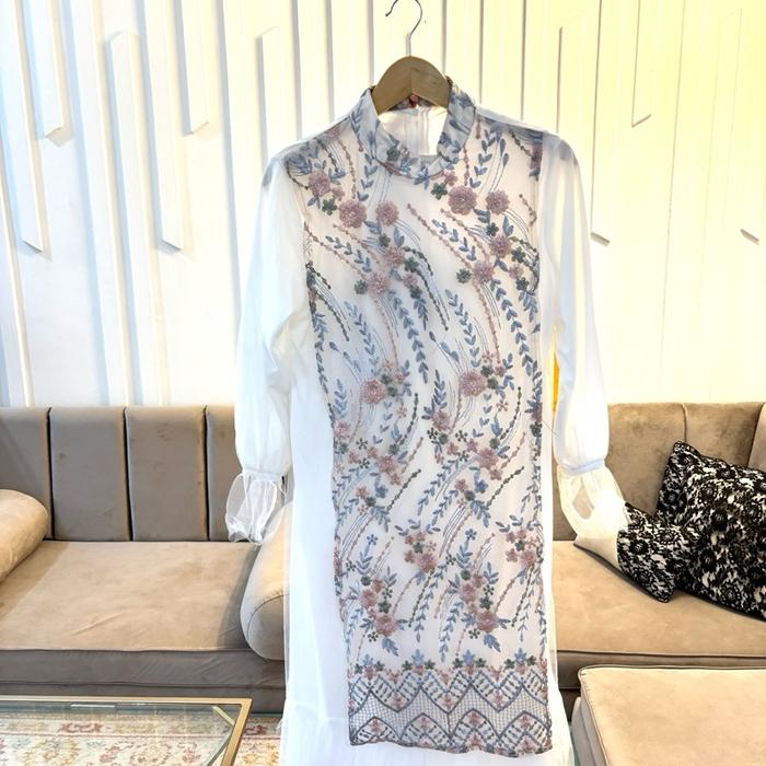 Gamis Aisyah include vest brokat bagian depan premium edisi model terbaru