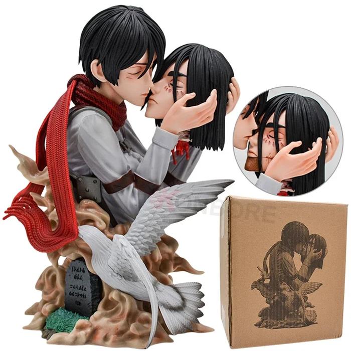 22cm Attack on Titan Mikasa Ackerman Anime Figure Eren Jaeger Action Figure Shingeki no Kyojin Levi