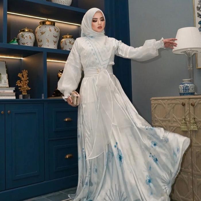 Gamis syari set sracf ErHa gamis erha syari set Muslim Wanita Dewasa Dress