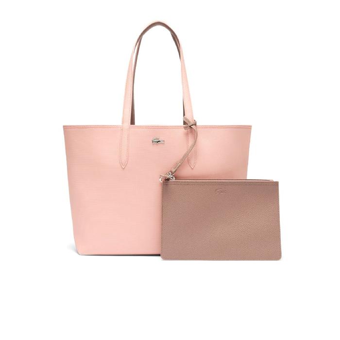 Lacoste Women's Anna Reversible Tote Bag with Pouch - Pink