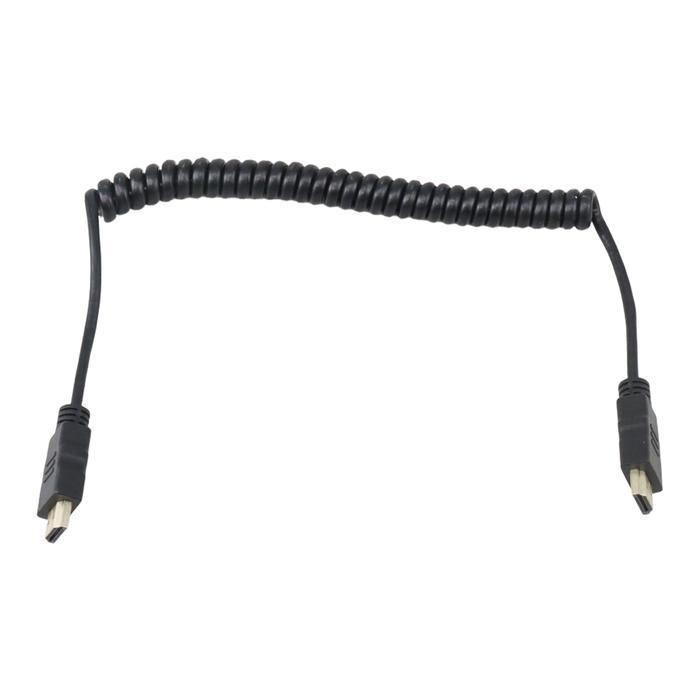 Kabel HDMI Pendek Spiral HDMI to HDMI Gold Plated 1.5M Hitam Y3743