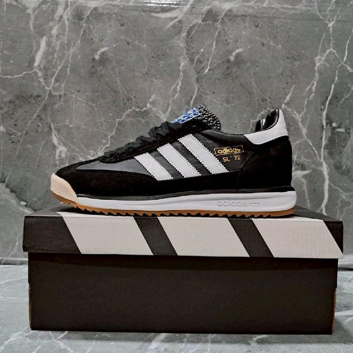 SEPATU SNEAKERS ADIDAS SL-72 BLACK WHITE ORIGINAL VIETNAM BNIB Shoes Pria Snekers Kasual