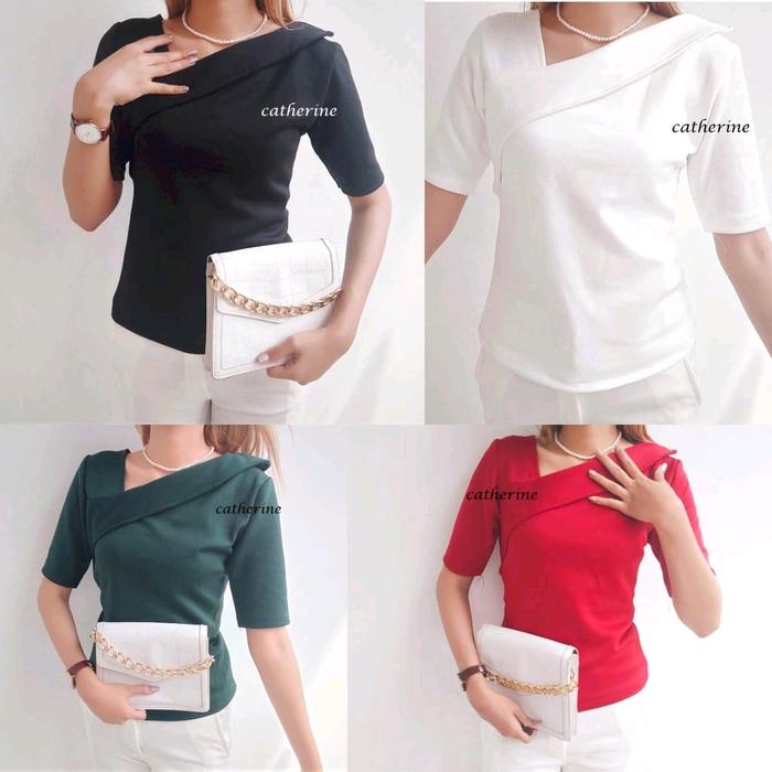 Atasan gracia scuba/atasan scuba polos remaja Pendek