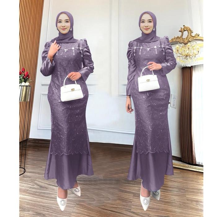 Gamis Duyung Mermaid Naimah ( M L Xl Xxl ) Gamis Pesta Model Terbaru Baju Pesta Muslim Seragam Acara