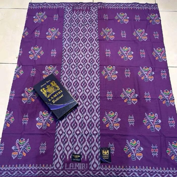 Sarung Lamiri MST brilliant warna ungu kembang
