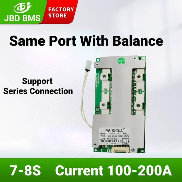 JBD BMS 7S 8S 24V Lifepo4 Current 100A 120A 150A Same Port Balance