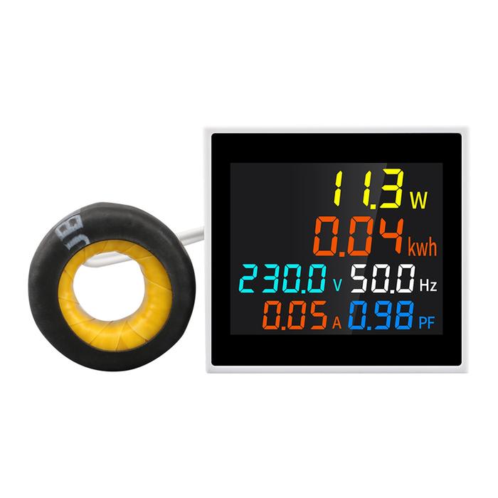 SINOTIMER AC 50-450V 50/60Hz 6IN1 Square Voltmeter Ammeter Ampere Current Hertz Frequency Energy Met