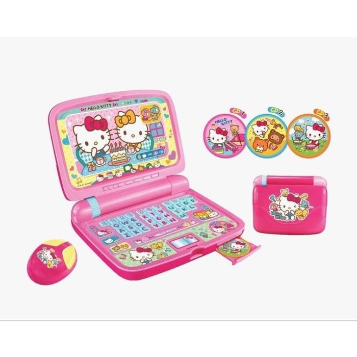 [ADA SUARA] SANRIO HELLO KITTY NOTEBOOK LAPTOP MAINAN ANAK ANAK COMPUTER HELLOKITTY