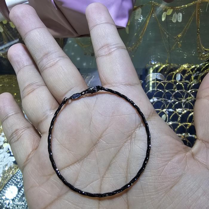 gelang coker emas hitam simple