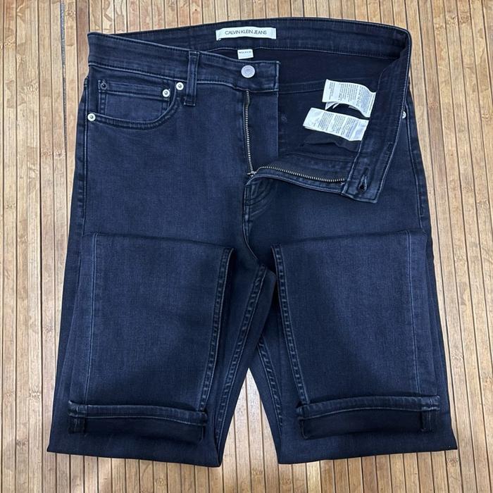 CALVIN KLEIN SLIM FIT BLACK WASH STRETCH DENIM JEANS hugo boss thom browne timberland