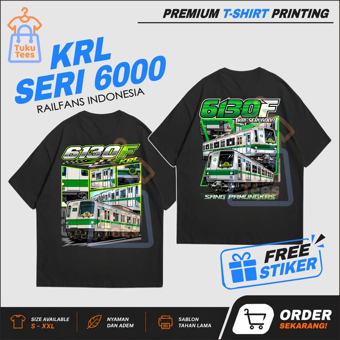 Kaos Kereta Api KRL 6000 Baju Kereta Api KAI Railfans Indonesia