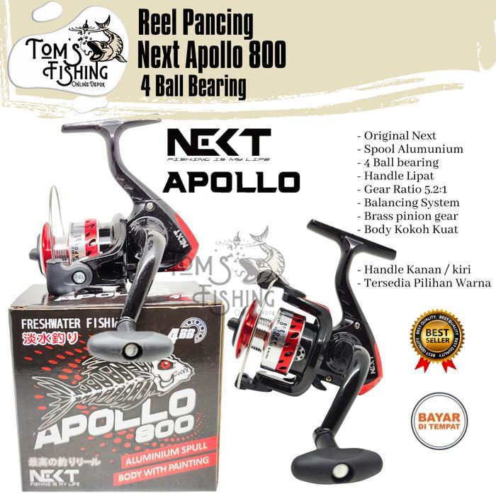 new - reel pancing next apollo 800 (4 bearing) spool alumunium murah - toms fishing