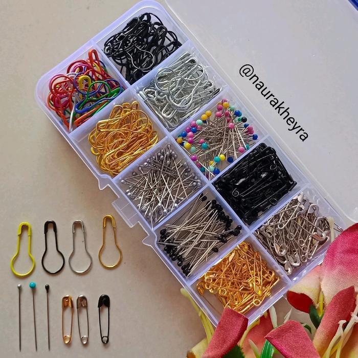 Paket pin hijab zevana isi peniti bohlam jarum pentul