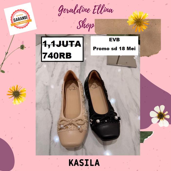 Sepatu flat shoes wanita seri KASILA EVB SALE original 100%