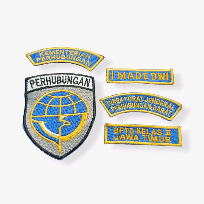 Bordir PDH Kemenhub / Logo Bordir PDH Dishub / Atribut bordir kemenhub / Atribut PDH kemenhub / Dish