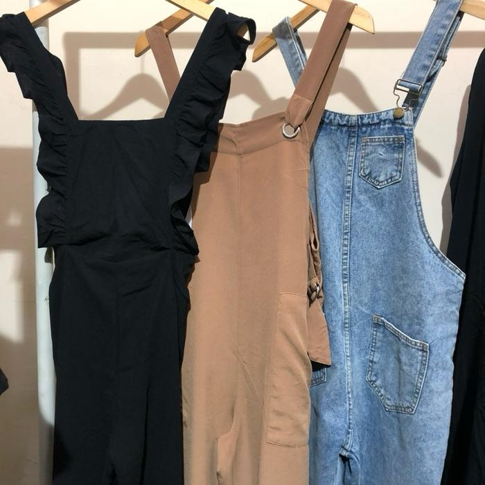 jumpsuit by dakame jp perut katun jeans inces kriwil Wanita