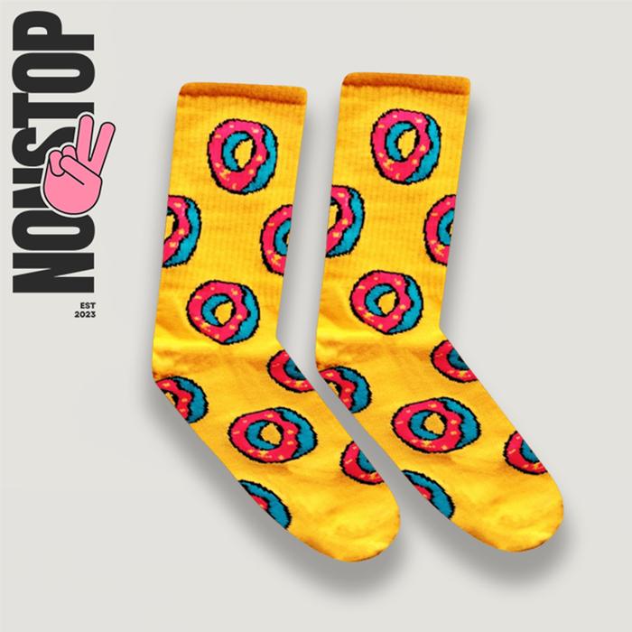 NONSTOP.ID - Kaos Kaki Pria/Wanita Motif Skate Oldschool Motif K DNT Pink
