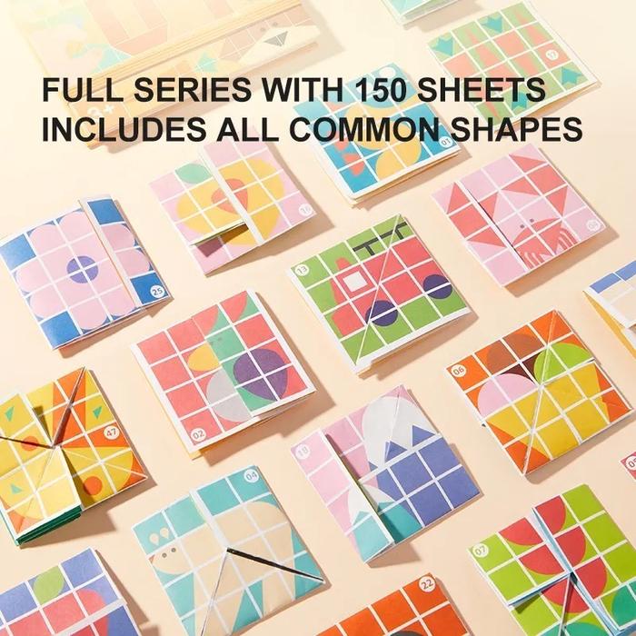 Mideer Origami Geometry Board Papercraft Versatile Gemetry Papercraft Mainan Edukasi Anak