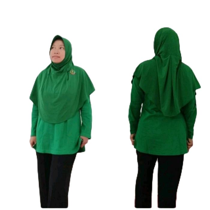 satu set setelan PSO persit terbaru hijau pekat/ setelan kulot/ setelan celana unclewest / baju keru