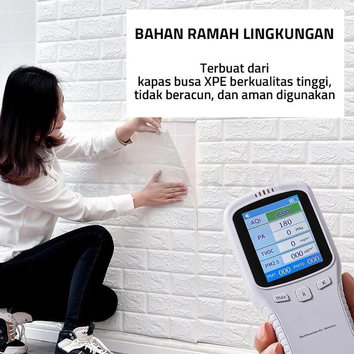 Wallpaper Dinding 3D Foam Bata/Wallpaper Dinding 3D Foam Motif Bata 70X77Cm/Wallpaper Stiker Dinding