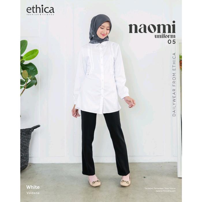 Naomi Uniform 05 by Ethica/Atasan Putih Ethica/Atasan Wanita/Tunik Wanita