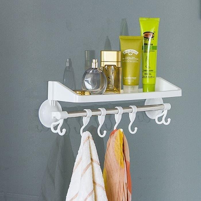 rak tempel kamar mandi tempat odol sabun shampoo handuk