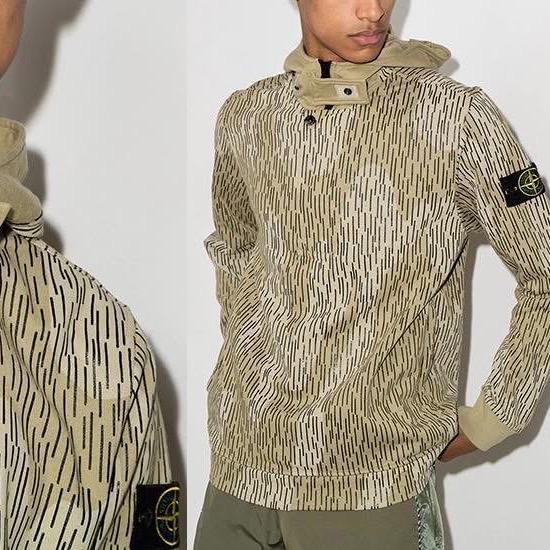 Rare Stone Island Rain Camo Halfzip hoodie authentic original