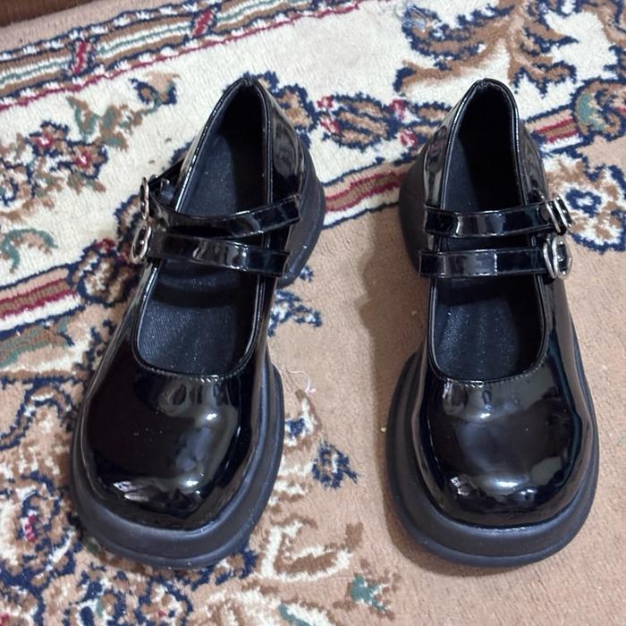 Docmart Heels Sepatu Sneakers Wanita Kerja Hitam Karet Panjang Shoes Tinggi Sintetis Ukuran 36 PRELO