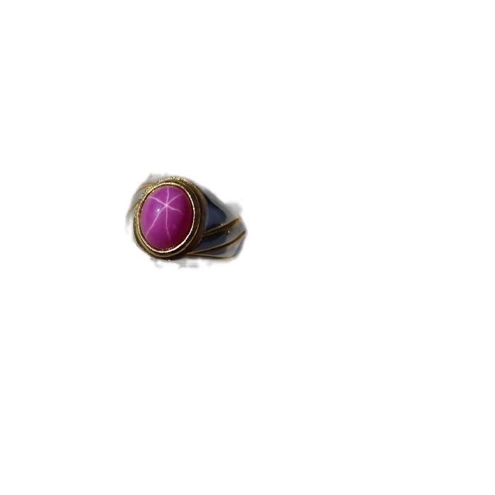 CINCIN BATU PERMATA RUBY STAR RING MONEL