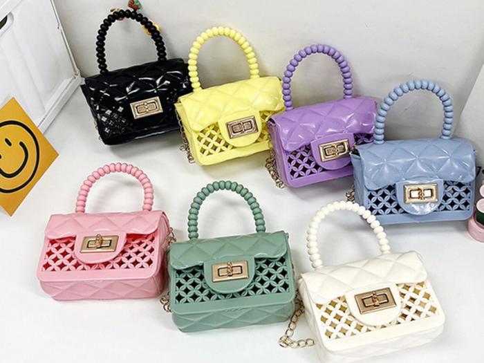 Tas Jelly Selempang Jelly Bag Anak-anak Motif Lucu Tas Mini Anak Perempuang Tali Rantai