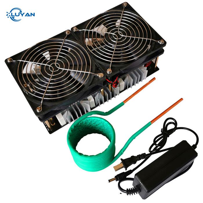 2500W ZVS Induction Heater High Frequency Induction Heating PCB Board Melted Metal + Coil+ Crucible+