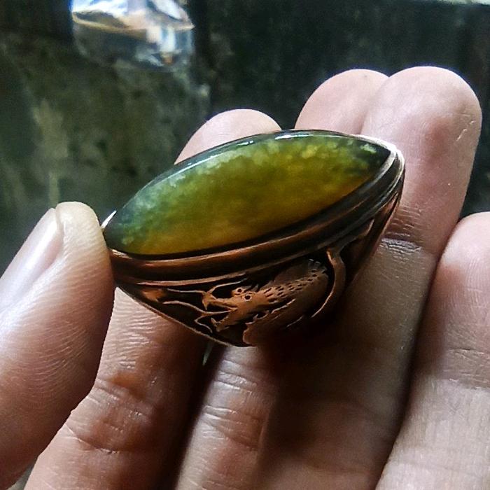 Batu akik pandan lumut lawas large