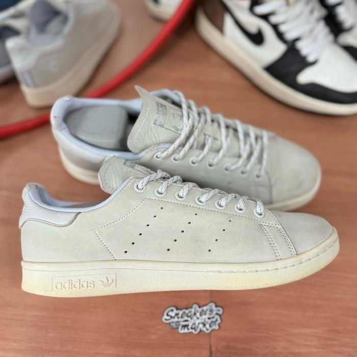 Adidas stan smith white light grey casual original - sneakers second market