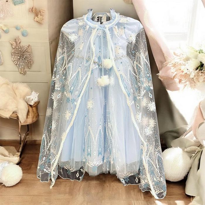 Princessa Flami Frozen Karakter Blue Ice Dress Elsa Hoodie K4770