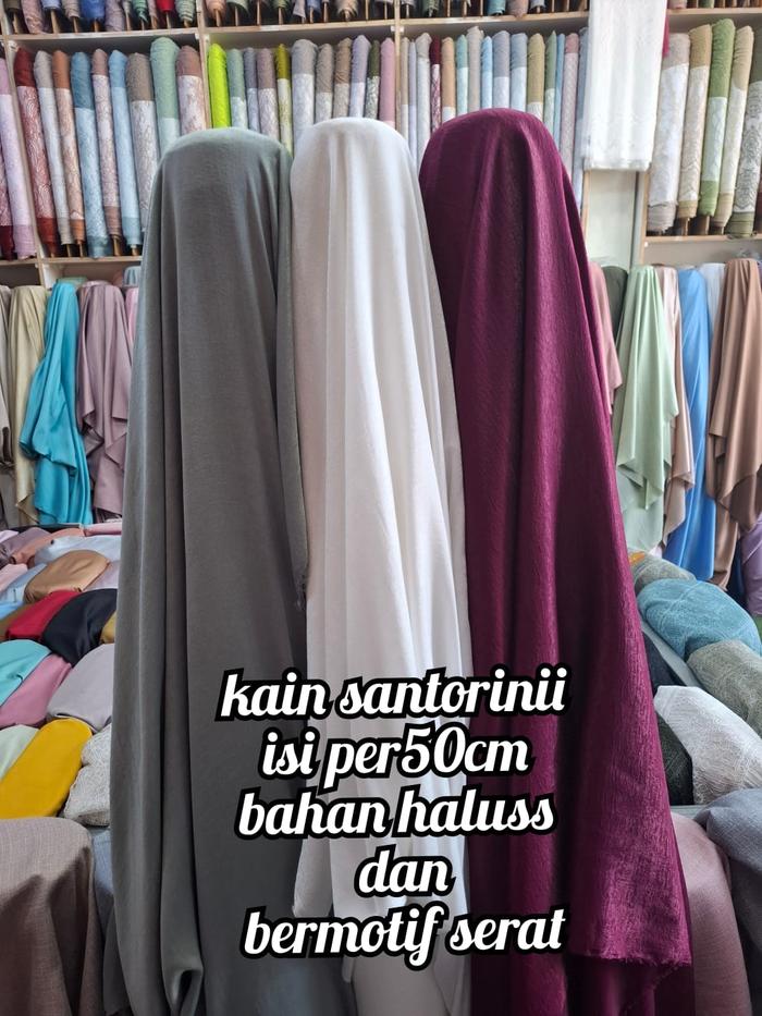 Kain Santorini Silk - Kain Santorini  Silk Premium, Santorini Luxury - Kain Kaftan - Kain Abaya