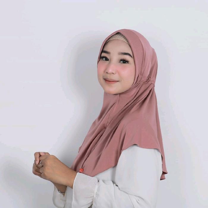 hijab serut alea || hijab serut polos standar Wanita by shamira