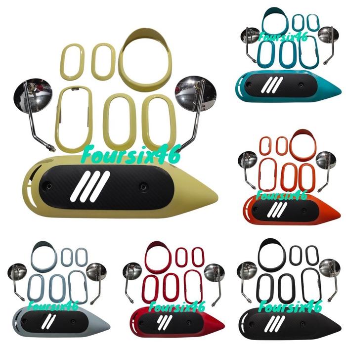 New paketan fazzio garnish topi spion tutup knalpot Yamaha fazzio
