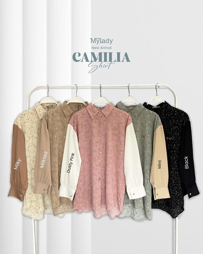 NEW CAMILIA SHIRT BY MY LADY/BAHAN COTTON CRINKLE/KEMEJA PREMIUM/KEMEJA MYLADY/BAJU WANITA MYLADY/AT