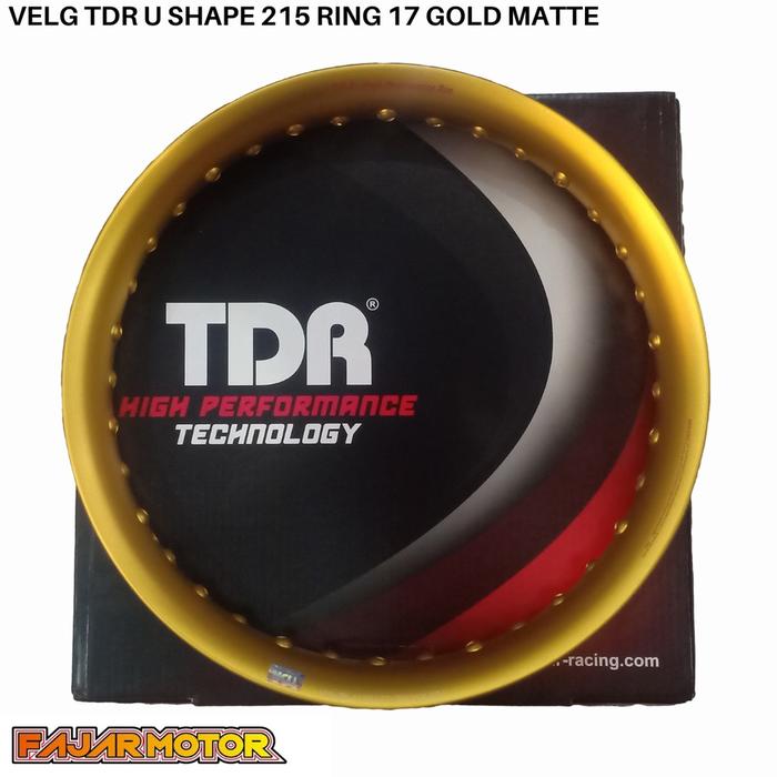 PROMO VELG TDR U SHAPE 215 RING 17 BLACK GOLD SILVER HOLE RUJI 36 KWALITAS TERBAIK