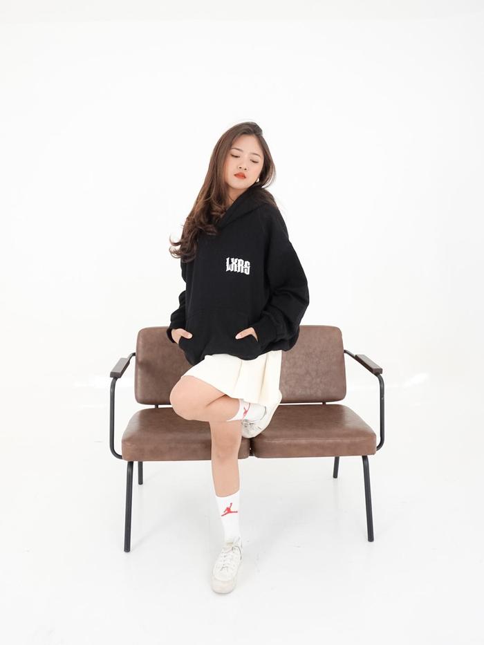 JAKET HOODIE GRAPHIC HITAM LXCASUAL 'LX BANDANA NEW'