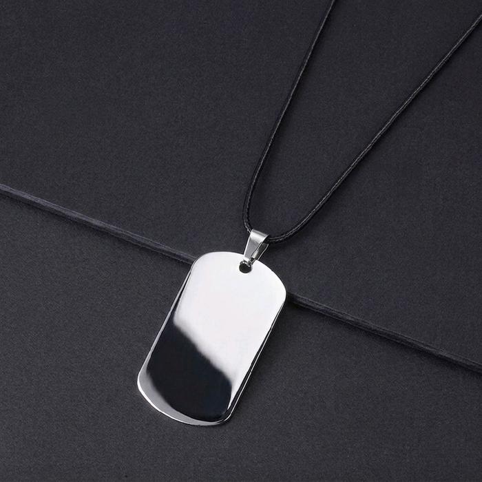 HSNA - Kalung Pria Militer Liontin Army Besi Putih Stainless Anti Karat - Aksesori Kalung Elegan Pri