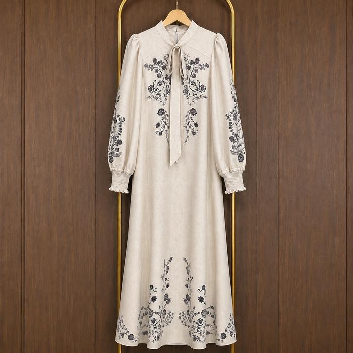 Aisyalina Id Zareen Dress Series Bahan Zafeera Motif Eksklusif Aisyalina Dress Gamis Wanita Printing