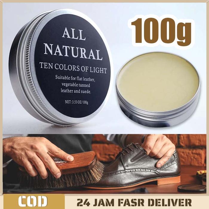 100g Leather Bal Natural Balsam Wax Perawatan Tas Kulit Pembersih Noda Dan Perawatan Tas Sepatu Jak